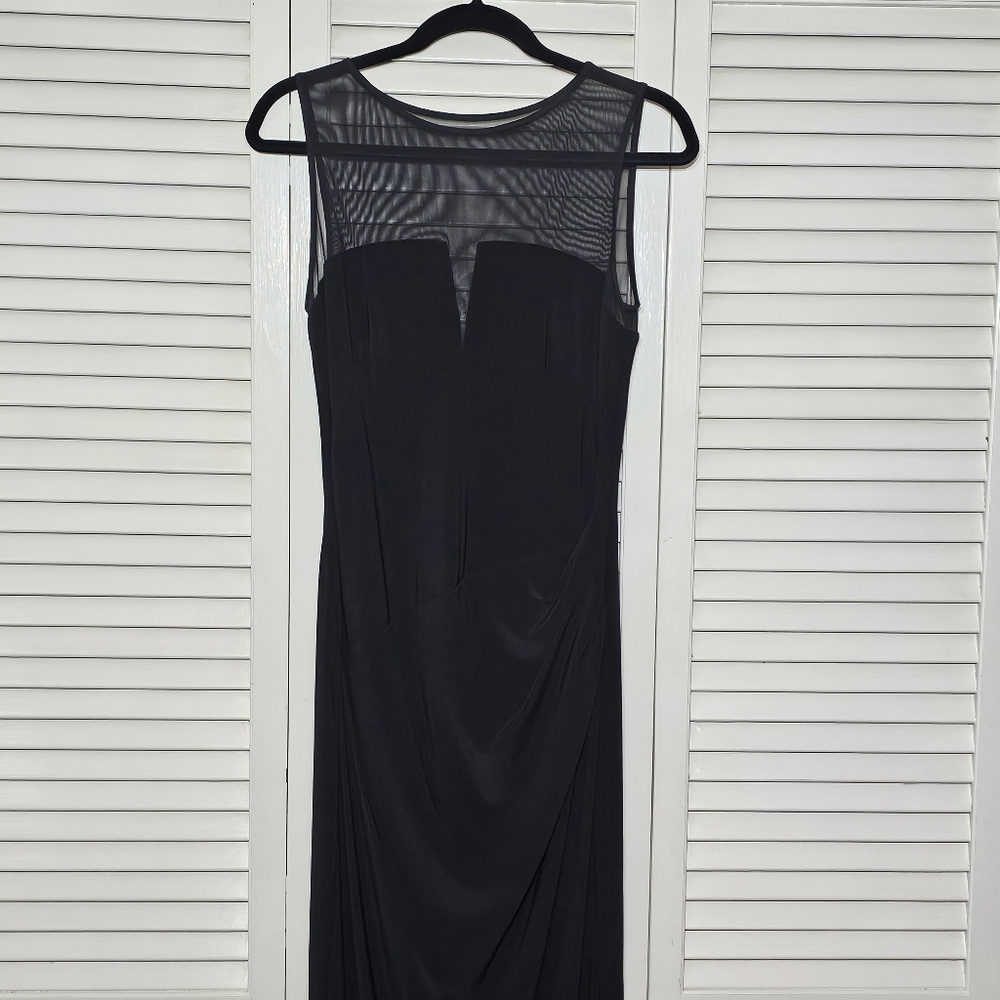 LAUREN by Ralph Lauren Holiday Dress, Full Length, sweetheart, rouche, slit, 6
